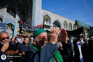 حرم مطهر رضوی در روز شهادت حضرت زهرا سلام&zwnj;الله علیها 
