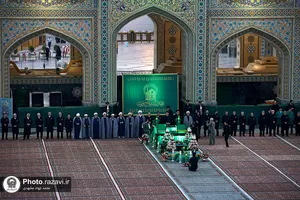 آیین تعویض پرچم گنبد و پوش ضریح مطهر حضرت رضا علیه&zwnj;السلام به مناسبت حلول ماه ربیع&zwnj;الاول