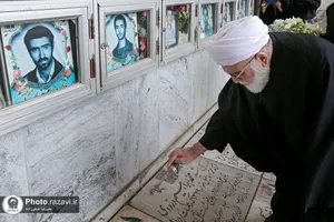 حضور تولیت آستان قدس رضوی در گلزار شهدای خواجه&zwnj;ربیع
