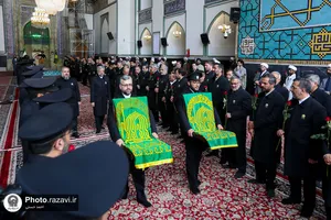 آئین اذن اعزام کاروان های زیر سایه خورشید در حرم مطهر رضوی