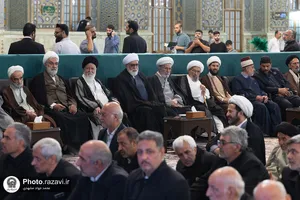 مراسم بزرگداشت آیت&zwnj;الله سیدموسی شبیری زنجانی در حرم مطهر رضوی