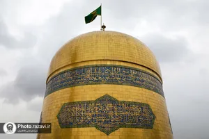 بارش باران در حرم مطهر رضوی