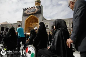 آیین بدرقه کاروان پارالمپیک در حرم مطهر رضوی