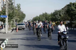 همایش دوچرخه سواری کارکنان شرکت صنایع غذایی رضوی
