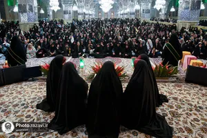 گلباران حرم مطهر رضوی در روز میلاد حضرت معصومه سلام الله علیها