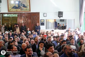 تشییع پیکر حاج سید رضا موید خراسانی در حرم مطهر رضوی