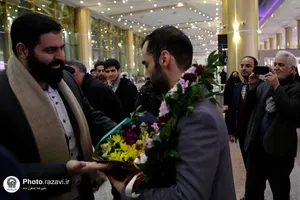 استقبال از هادی اسفیدانی، نفر اول مسابقات قرآن کشور در مشهد