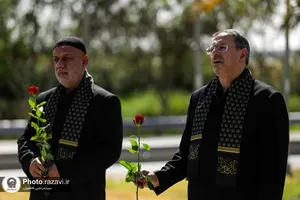 حضور خدام حرم مطهر رضوی در یادمان شهدای مقاومت در بغداد