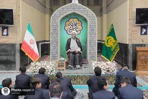 مراسم عید غدیر نوجوان خادم حرم مطهر رضوی