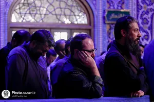 تشرف هنرمندان نهضت مردمی پوستر انقلاب به حرم مطهر رضوی
