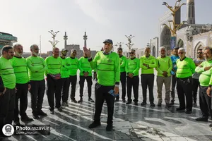 تشرف گروه دوچرخه سواری ارادتمندان امام رضا علیه&zwnj;السلام به حرم مطهر رضوی