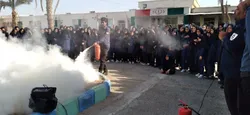 برگزاری مانور ایمنی با حضور دانش آموزان