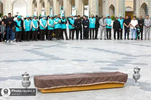 تشییع پاکبان خدوم مشهدی در حرم مطهر رضوی