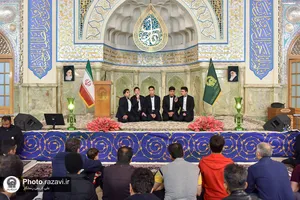 مراسم استقبال از ماه مبارک رمضان در حرم مطهر رضوی