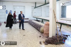 بازدید کارکنان آستان قدس رضوی از شرکت فرش