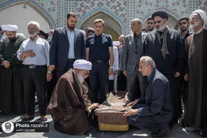 مراسم تشییع پیکر محمد حسین حشمت&zwnj;پور