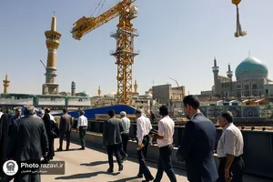 بازدید واقفین و ناذرین از رواق خدمت و پروژه&zwnj;های عمرانی حرم مطهر