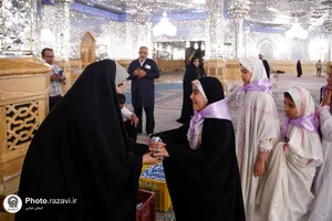 جشن تکلیف دختران تازه مکلف شده در حرم مطهر رضوی