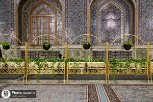 گل آرایی رواق امام خمینی(ره) حرم مطهر رضوی
