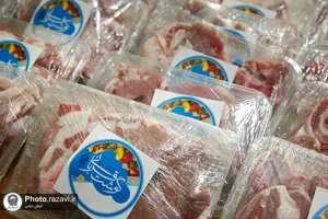 توزیع گوشت قربانی بین دانش آموزان حاشیه شهر مشهد