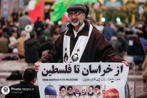 اجتماع مردمی &laquo;بیعت با نصرالله&raquo; در حرم مطهر رضوی