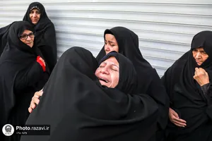 تشییع پیکر دو شهید حادثه تروریستی کرمان و شهید دفاع مقدس