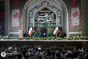 عزاداری زائران عرب زبان در حرم مطهر رضوی
