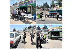 دایر شدن اولین ایستگاه پذیرایی از مهمانان بدرقه امام شهید (رضوان الله علیه) در مدارس امام رضا (ع)