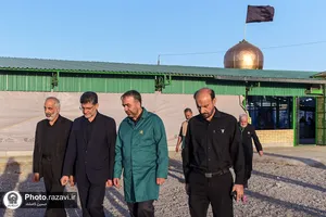 بازدید قائم مقام تولیت آستان قدس رضوی از مواکب خدمت رسان به زائرین پیاده