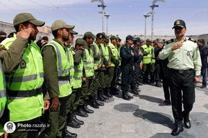 تشییع پیکر شهید مهدی گلشاهی در حرم مطهر رضوی
