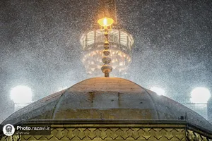 بارش برف در حرم مطهر رضوی-2