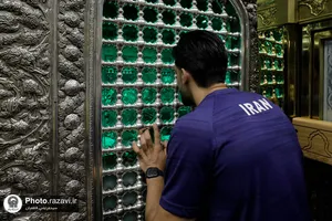 تشرف تیم ملی والیبال به حرم مطهر رضوی