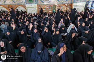 مراسم عزاداری ویژه بانوان در حرم مطهر رضوی
