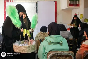 حضور خدام خواهر حرم مطهر رضوی در دبیرستان دخترانه فضه