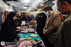 بازدید رییس سازمان علمی، فرهنگی و مدیرکل نذورات آستان قدس رضوی از نمایشگاه بانوان کارآفرین