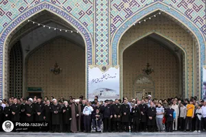 تشییع پیکر شهید غیرت &laquo;حمیدرضا الداغی&raquo; در حرم مطهر رضوی