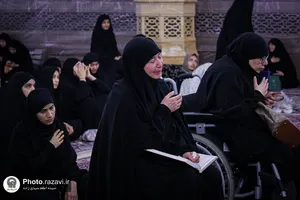 عزاداری زائران عرب&zwnj;زبان در حرم مطهر رضوی