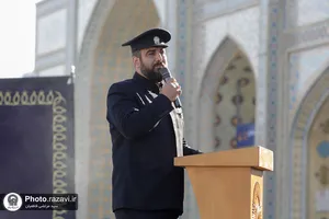 عزاداری خادمان حرم&zwnj; مطهر رضوی در صبح شهادت امام حسن عسکری علیه&zwnj;السلام
