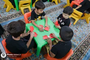 عزاداری کودکان در هیئت کبوترانه حرم مطهر رضوی