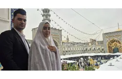 زوج جوان نیشابوری هزینه عروسی را نذر امام رضا (ع) کردند