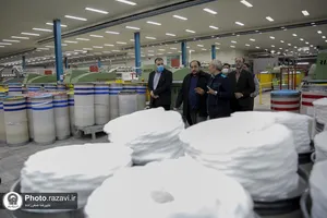 بازدید رئیس بنیاد بهره&zwnj;وری موقوفات آستان قدس رضوی از شرکت نخریسی و نساجی خسروی خراسان
