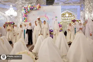 مراسم جشن تکلیف دخترانه در حرم مطهر رضوی