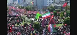 حضور جمعیت عظیم در مشهد و آخرین وداع با رهبر شهید