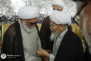 دیدار مهمانان همایش یکصدمین سالگرد بازتأسیس حوزه علمیه قم با تولیت آستان قدس رضوی