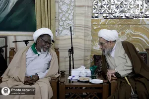 دیدار جمعی از علمای مشهد با شیخ ابراهیم زکزاکی و تولیت آستان قدس رضوی