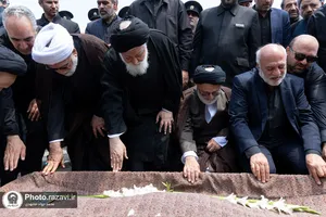تشییع پیکر مرحوم سید جواد حجازی در حرم مطهر رضوی