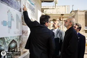 بازدید علی لاریجانی از فعالیت&zwnj;های عمرانی حرم مطهر رضوی