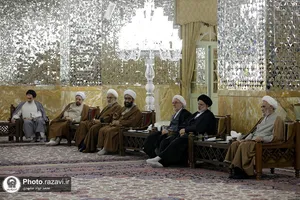 دیدار رئیس تشخیص مصلحت نظام با علما و اساتید حوزه علمیه مشهد مقدس