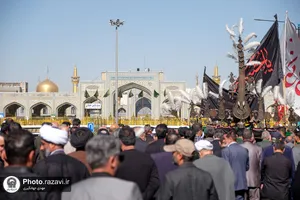 تشییع پیکر حاج سید رضا موید خراسانی در حرم مطهر رضوی
