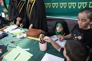 بانوان همدانی در موکب نجما، هم&zwnj;نوا با سوگ امام رضا (ع) + تصاویر
